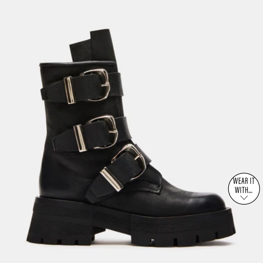 Brand new Steve Madden Roland black boots size 8.5 NWTS